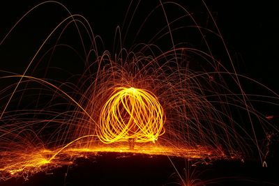 Light painting at night