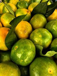 Full frame shot of oranges in market