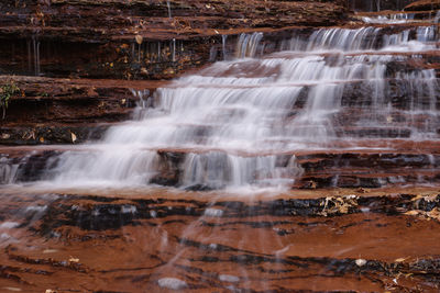 Scenic view of waterfall