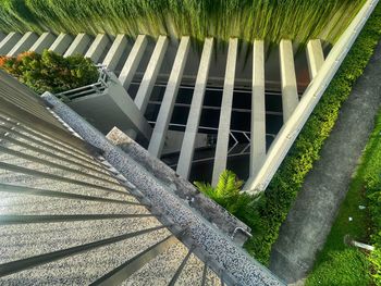 High angle view of bridge