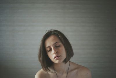 Portrait of young woman