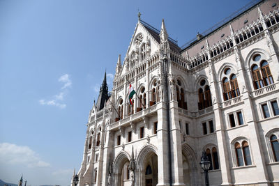 Low angle view of historical building against sky