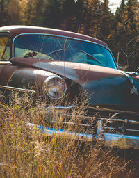 Cropped image of vintage car