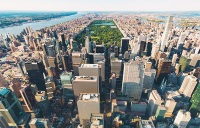 Aerial view of manhattan