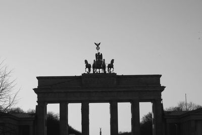 Low angle view of statue