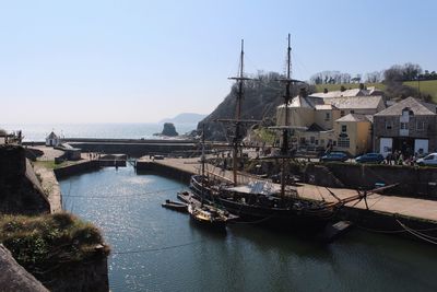 Boats in harbor