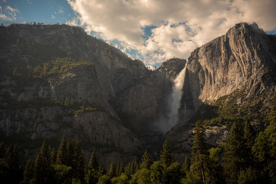 Yosemite falls in the afternoon