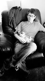 Close-up of woman standing on wall