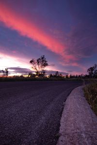 Scenic view of field against sky during sunset