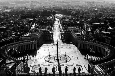 High angle view of vatican city