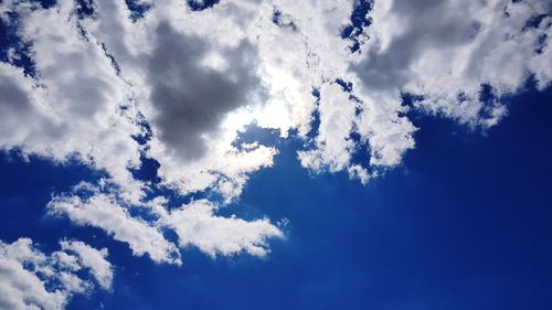 Low angle view of clouds in sky