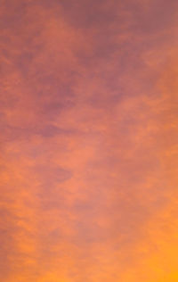 Low angle view of orange sky