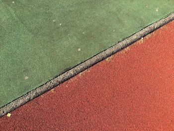 High angle view of playing field