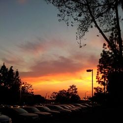 Parking lot at sunset
