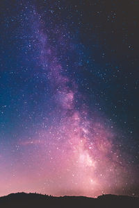 Low angle view of stars in sky