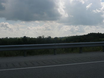 Scenic view of landscape against cloudy sky