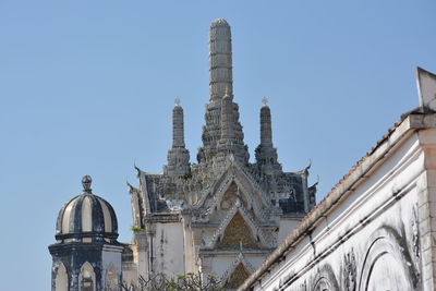 Low angle view of building against clear sky