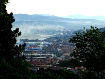 High angle shot of townscape