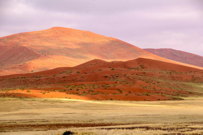 Scenic view of desert against sky