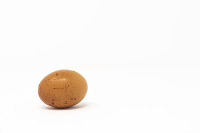 Close-up of apple against white background