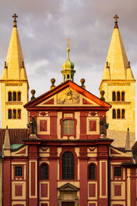 Low angle view of buildings against sky