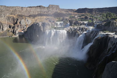 Panoramic view of waterfall