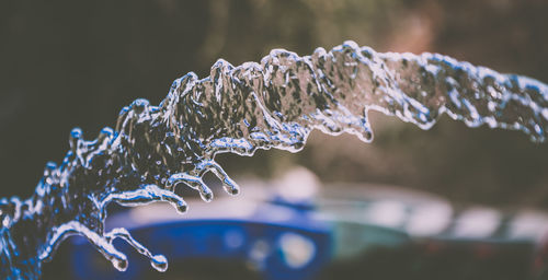 Close-up of frozen water drop