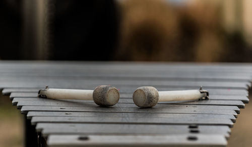 Close-up of musical instrument