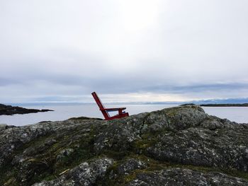Scenic view of water against sky