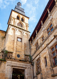 Low angle view of old building against sky