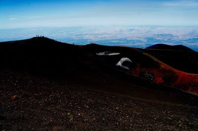 Close-up low section of woman against sky