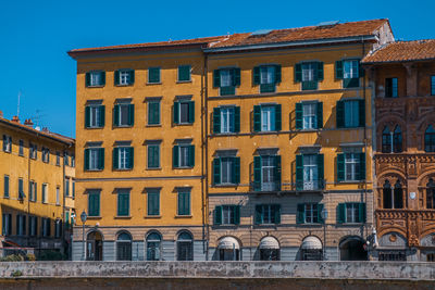 Low angle view of building against clear sky