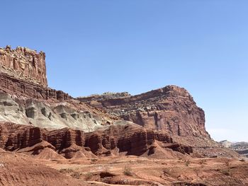 View of rock formations against sky