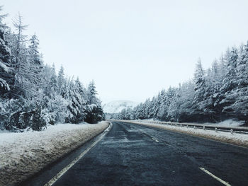 Empty road in winter