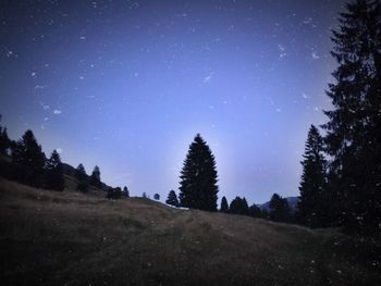 Scenic view of landscape at night