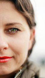 Close-up portrait of smiling mid adult woman