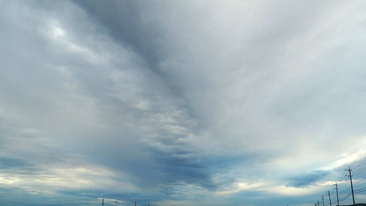 LOW ANGLE VIEW OF CLOUDS AGAINST BLUE SKY