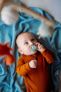 Close-up of cute baby girl