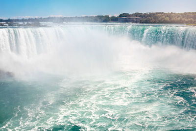 Scenic view of waterfall