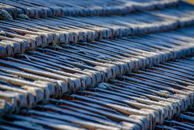 Full frame shot of roof tiles