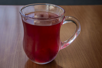 Close-up of tea served on table