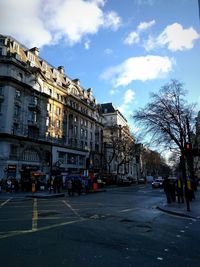 City street with buildings in background