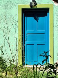 Closed window of house