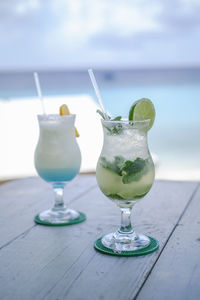 Close-up of drink on table