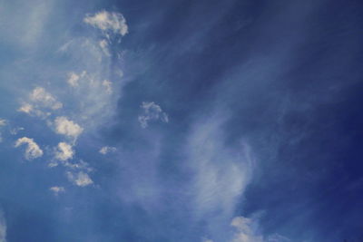 Low angle view of clouds in sky