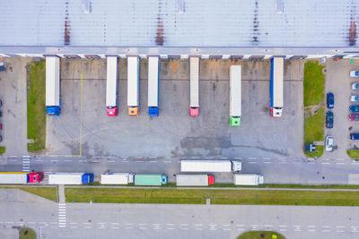 High angle view of construction site