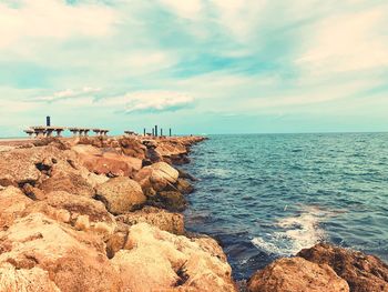 Scenic view of sea against sky