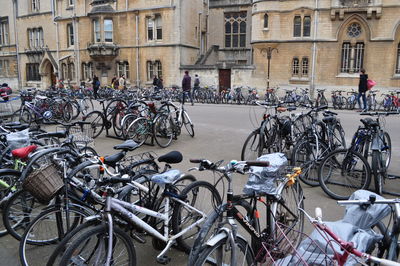 Bicycles in city