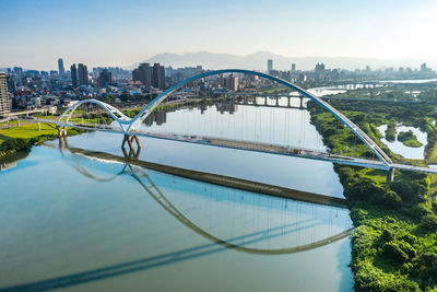 Bridge over river in city