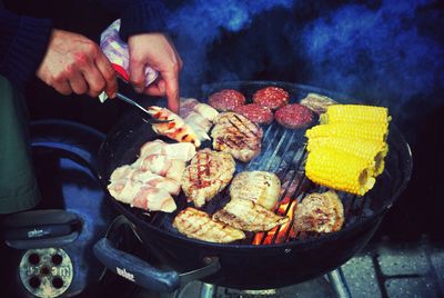 Close-up of preparing food